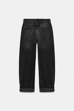 ZARA ДЖИНСЫ BAGGY СО СРЕДНЕЙ ПОСАДКОЙ — ZW COLLECTION, ЧЕРНЫЙ