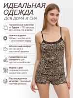Пижама с шортами и топом, костюм домашний