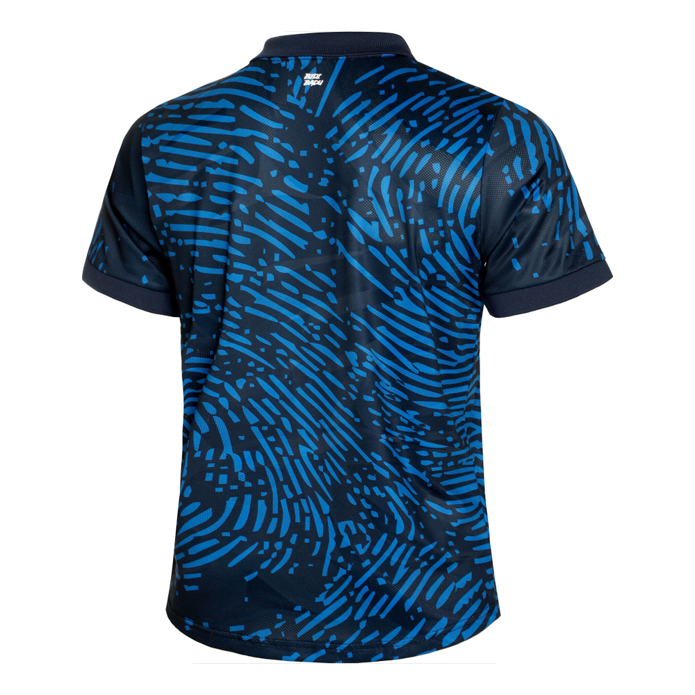 Мужское теннисное поло BIDI BADU Fingerprint Polo Men - Dark Blue, Blue