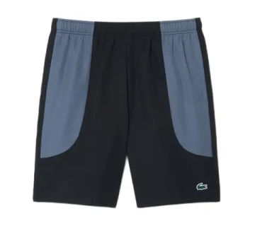 Мужские теннисные шорты Lacoste Water Repellent Colour Block Sport - black/grey