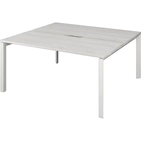 Бенч двойной на 2 рабочих места на металлокаркасе НТМП.П.Б2-140  1400x1496x750 Аргентум-МП