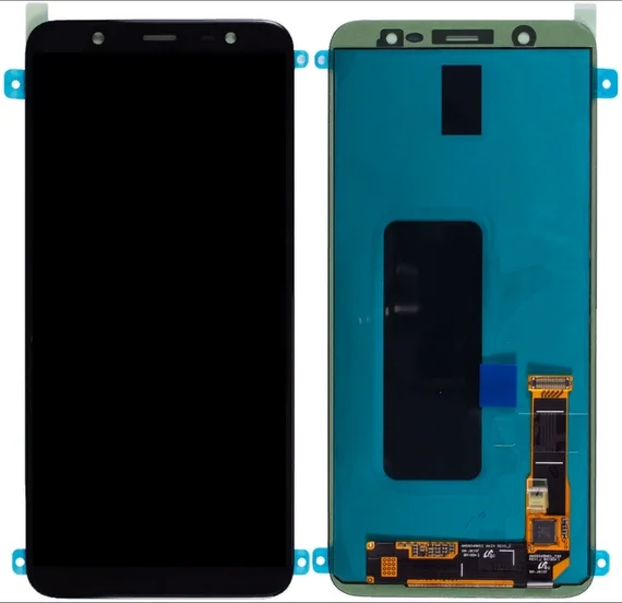 Дисплей для Samsung Galaxy A8 2018 (SM-A530) AMOLED в сборе с тачскрином на рамке (Gold)