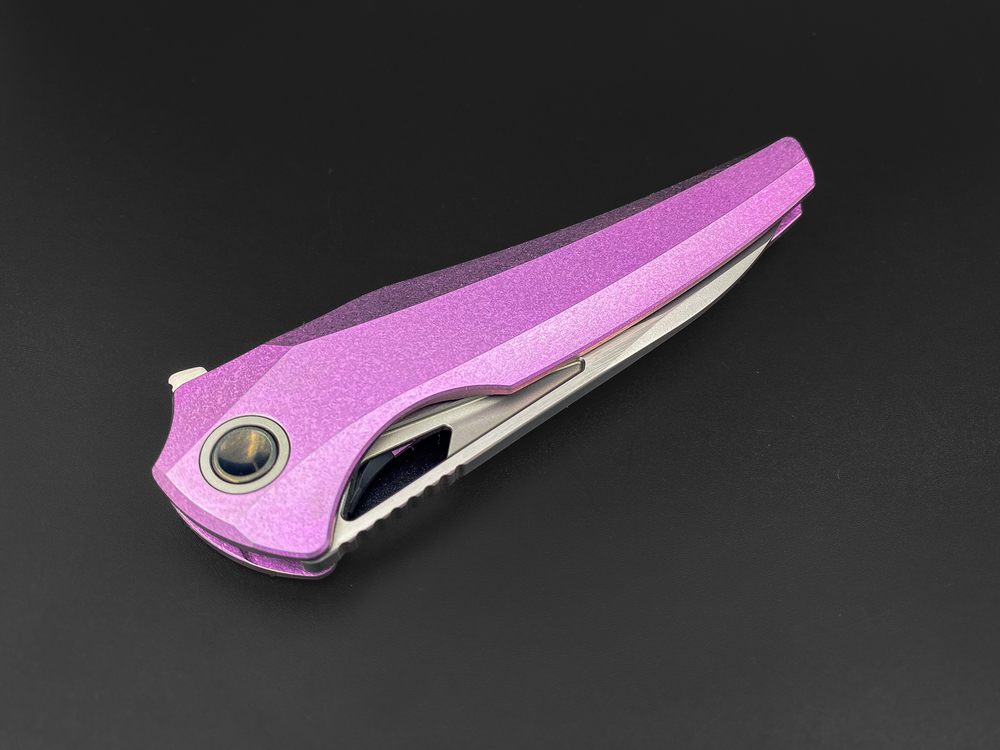 Складной нож Magpie M390 CrystalTi pink