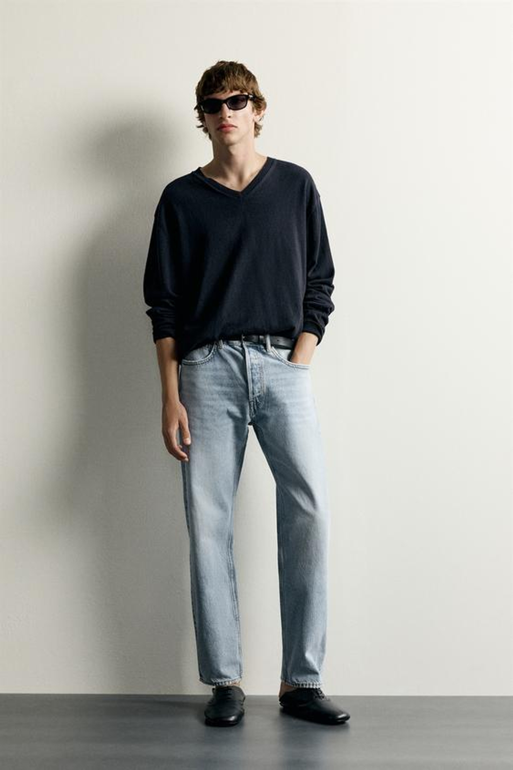 ZARA ДЖИНСЫ REGULAR FIT, СИНИЙ