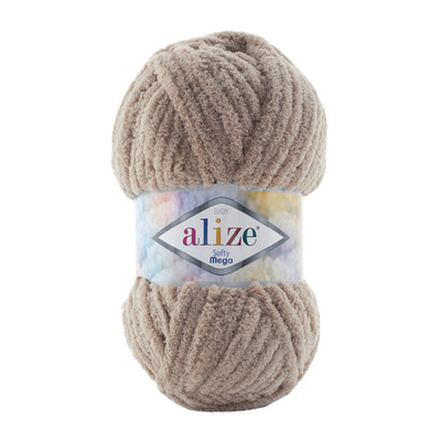 Пряжа Alize (Ализе) Softy Mega / уп.5 мот. по 100 г, 70м, 530 св.серо-коричневый