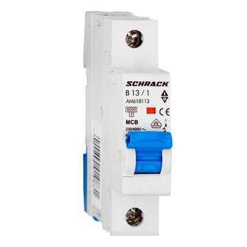 Автоматический выключатель Schrack Technik 1P B 13A 6kA Amparo AM618113--
