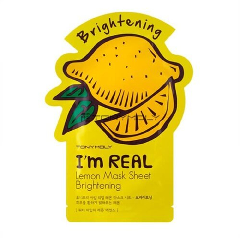 Tony Moly Маска для лица тканевая с экстрактом лимона - I'm lemon mask sheet brightening, 30г