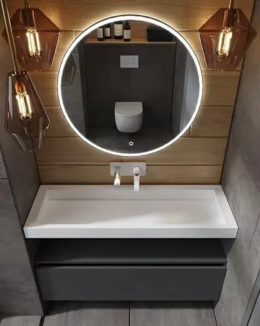 Раковина-столешница 120х45 см Armadi Art Flat 859-120