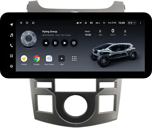 Магнитола для KIA Cerato 2 Koup 2008-2013 (купе) - Teyes LUX ONE ROUND монитор 12.3" 2K QLED на Android 10, Быстрая, CarPlay, 4G SIM-слот