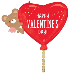 Фигура "Мишка с сердцем Happy Valentines Day"