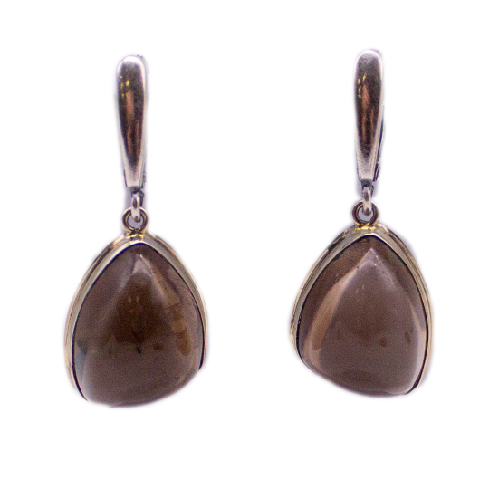 Серьги — Дымчатый кварц