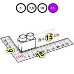 Элемент фиолетовый 2x1 для конструктора Outdoor