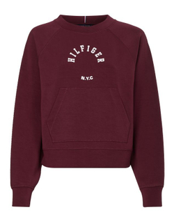 Женская Кофта теннисная Tommy Hilfiger RLX Sueded Modal C NK Sweatshirt - красный