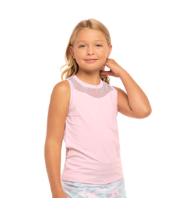 Футболка для девочки теннисная Lucky in Love Undercover Love Dream Tie Back Tank - pink sand