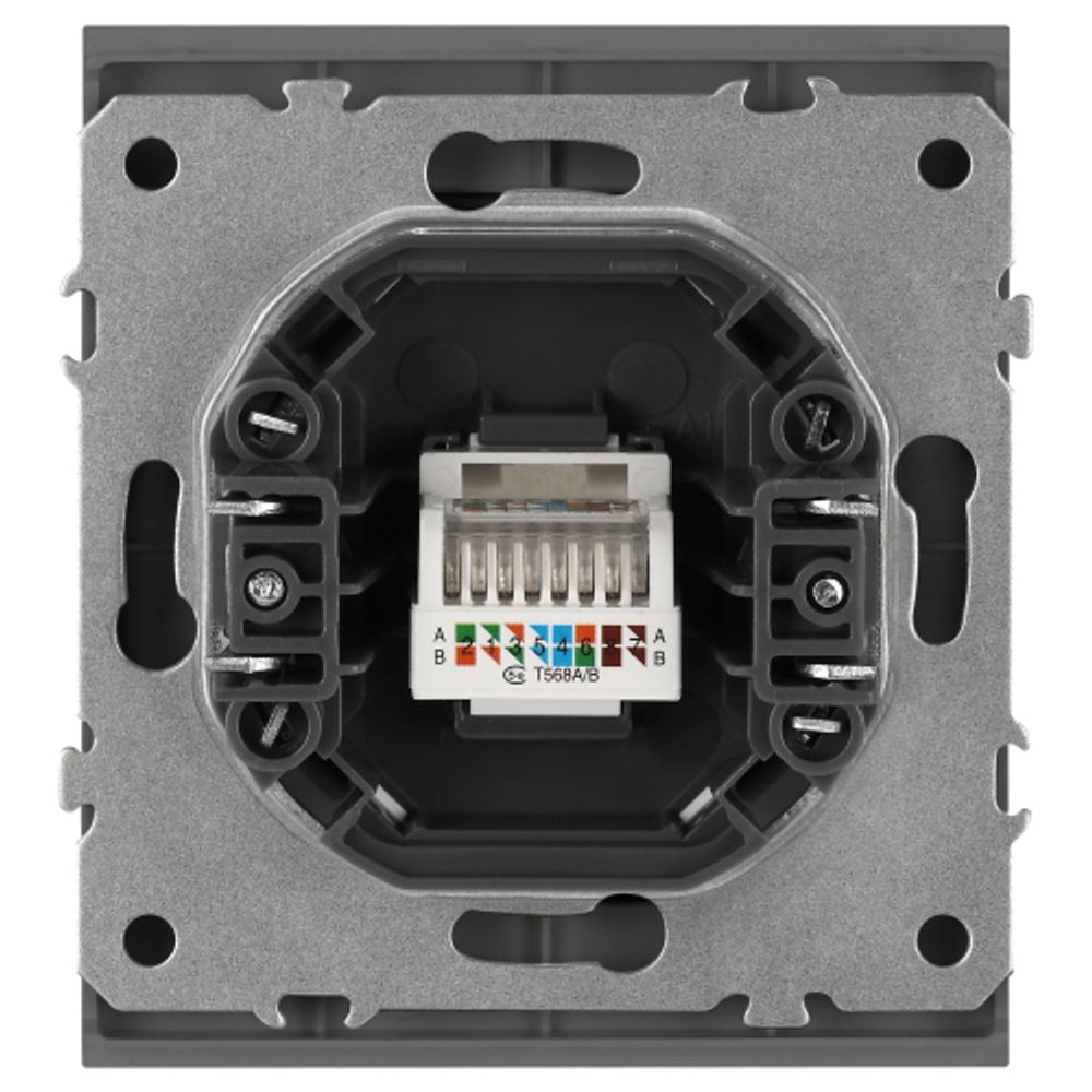 Розетка ЭРА Arktik 16-3107-06 информационная RJ45 графит | Эра Arktik