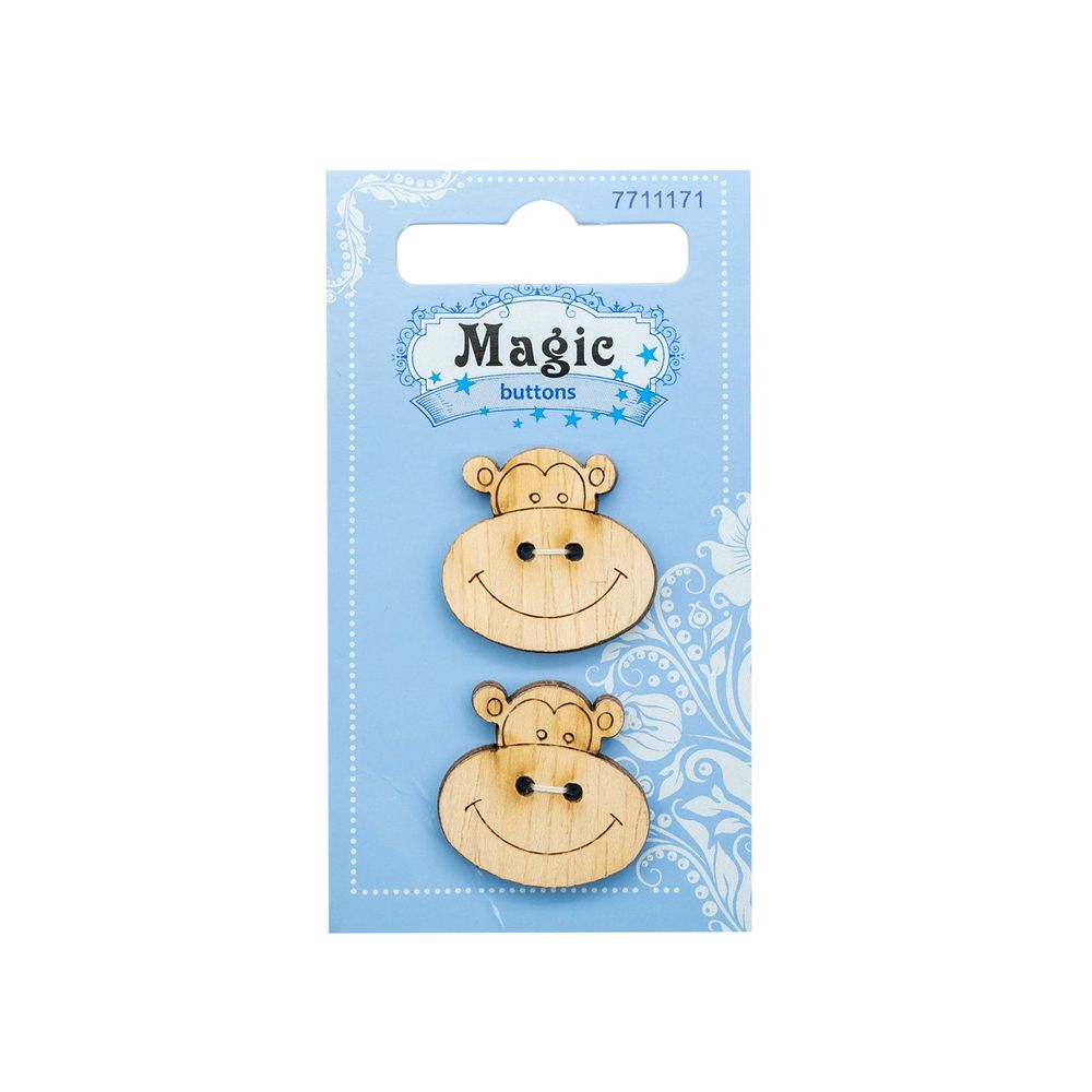 Украшения декоративные: пуговицы Мартышка, 2 шт, Magic Buttons LW776-V45