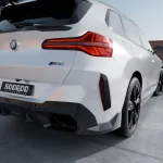 Карбоновый диффузор заднего бампера Sooqoo для BMW X3 G45 2025 БМВ аэродинамический тюнинг