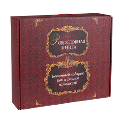 Родословная книга "Художественная" в подарочной картонной коробке