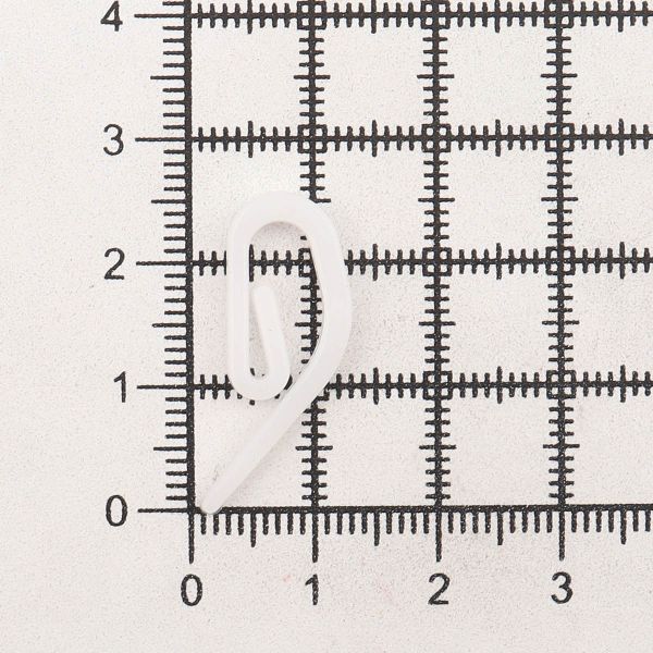 Крючки шторные для карниза 26.5 мм, улитка усиленные, пластик, белый, 100 шт/упак