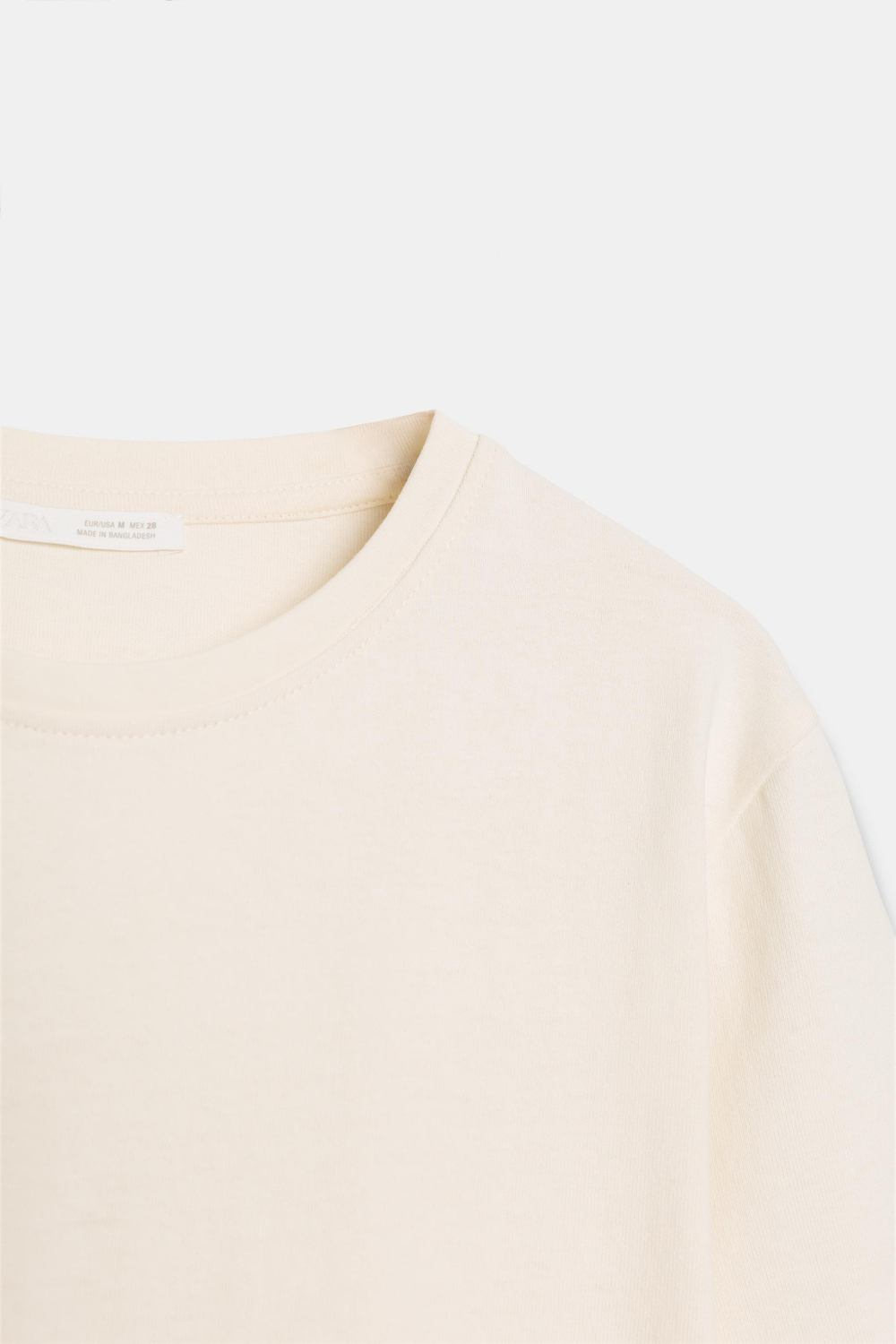 ХЛОПКОВАЯ ФУТБОЛКА В СТИЛЕ РУСТИК — ZARA