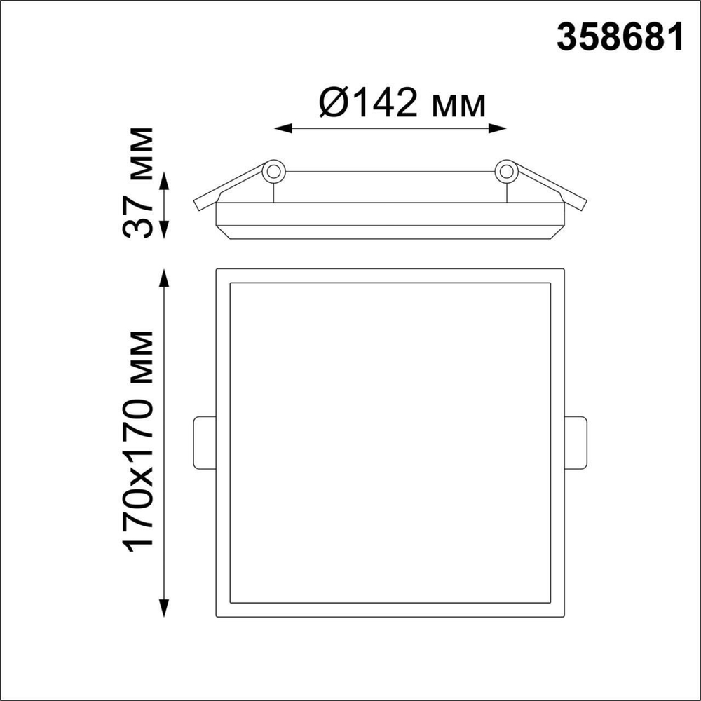 Встраиваемый светодиодный светильник Novotech PANDORA 358681, IP54 LED 4000K 20W 100-240V