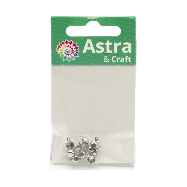 Цап для стразов пришивной, 5 мм, 10 шт/упак, Astra&Craft (никель) 4AR2046