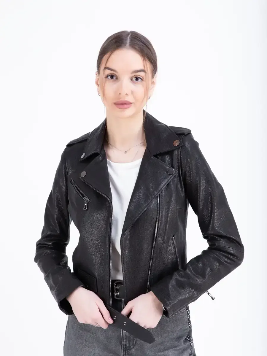 Косуха кожаная куртка женская Турция