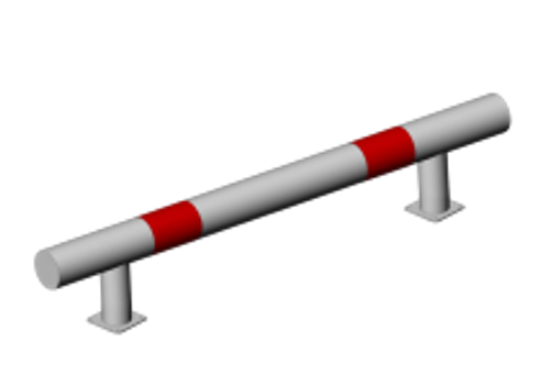 КМ-2000/108х3 Колесоотбойник прямой на фланцевых опорах