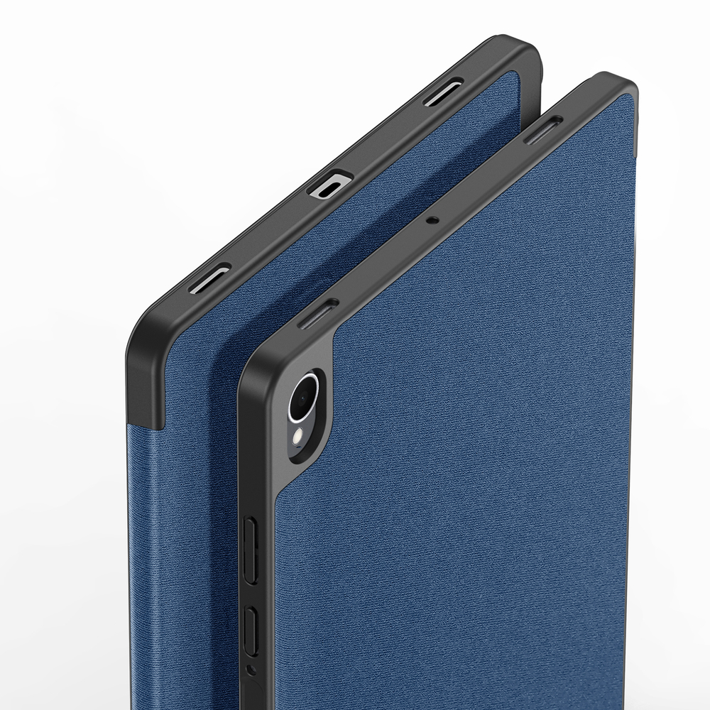 Чехол книжка синего цвета для планшета Samsung Galaxy Tab S11, серия Domo Series (с держателем для S Pen и функцией автоматического перехода в спящий режим) от Dux Ducis