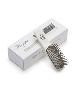 Расческа Majestic Scalp Brush белый жемчуг (дорожная версия)