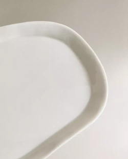 ZARA HOME ПОДНОС ДЛЯ ВАННОЙ КОМНАТЫ, БЕЛЫЙ