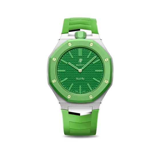 Корпус для часов POP-Swatch x AP - Зелёный - Комплект из 2 ремешков