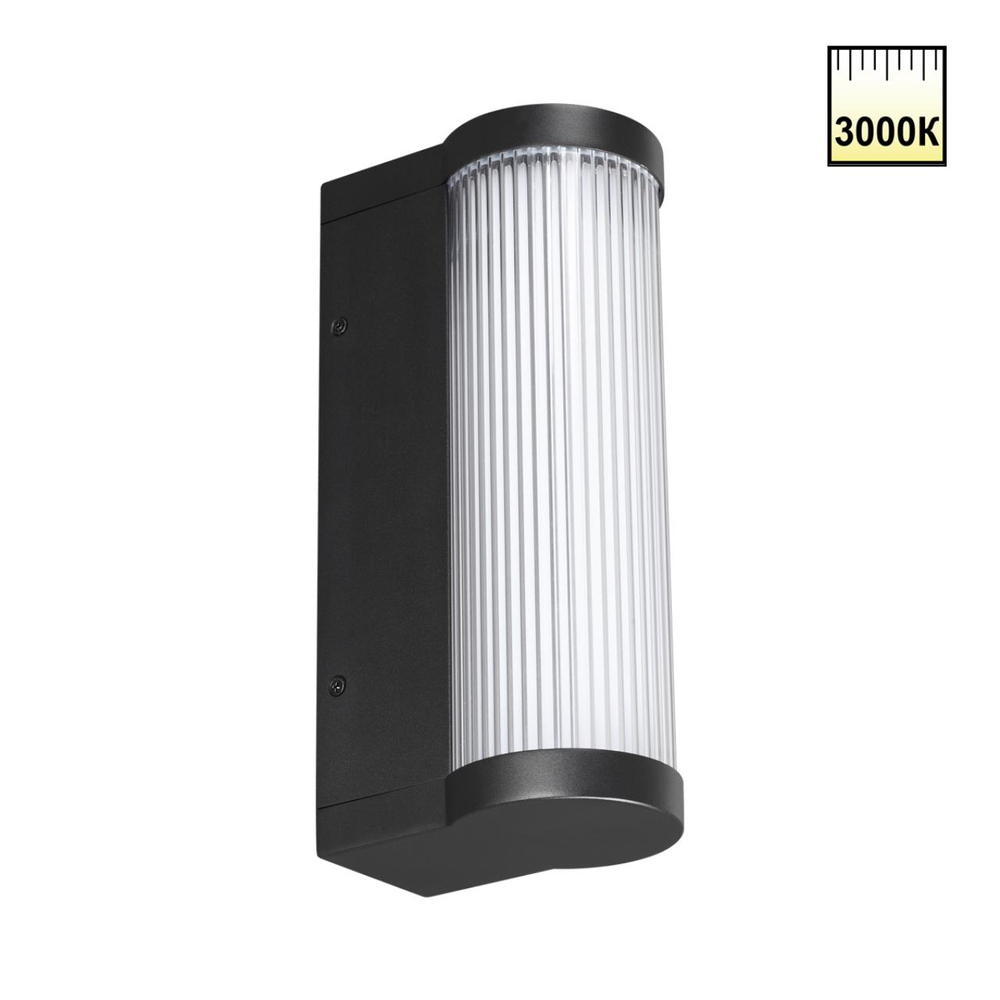 359984 STREET NT26 000 черный Светильник фасадный IP65 LED 12W 220-240V 3000K FLUO