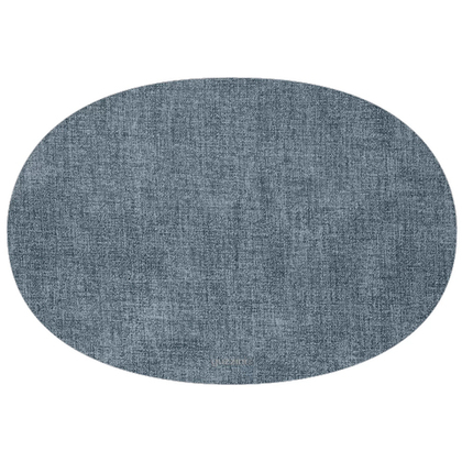 Салфетка подстановочная овальная двухсторонняя fabric, синяя