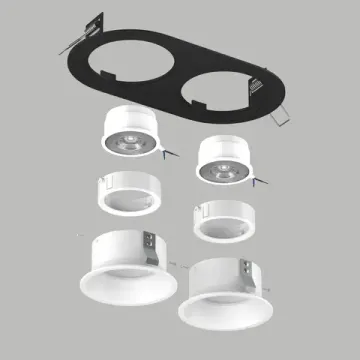 Светильник точечный 2*GU5.3 D6570606WMOD белый/черный Domino Lightstar