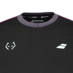 Мужская теннисная футболка Babolat Crew Neck Lebron - black/black