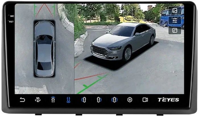 Магнитола для KIA Carnival 3 2014-2020 (рамка-накладка) - Teyes CC3-2K-360 на Android 10, Быстрая, 2K QLED, CarPlay, 4G SIM-слот, 4 камеры в комплекте