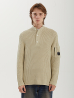 Мужской Свитер (Half-button) Full Rib Cotton Half Button Lens