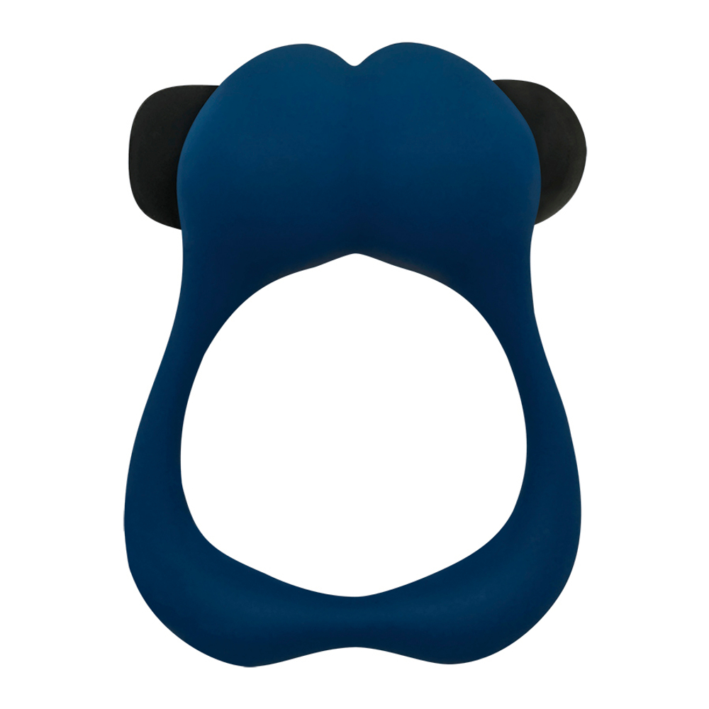 Синее эрекционное виброкольцо 3,2см Cnex Alive Nutty Vibrating Cock Ring Blue