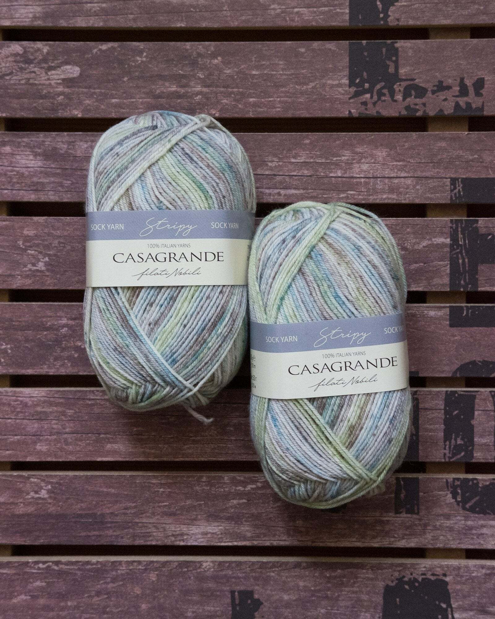 Stripy Sock yarn (merino) 50g