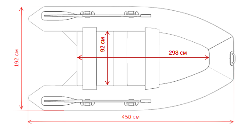 Лодка ПВХ Gladiator Professional D450AL с алюминиевым полом -