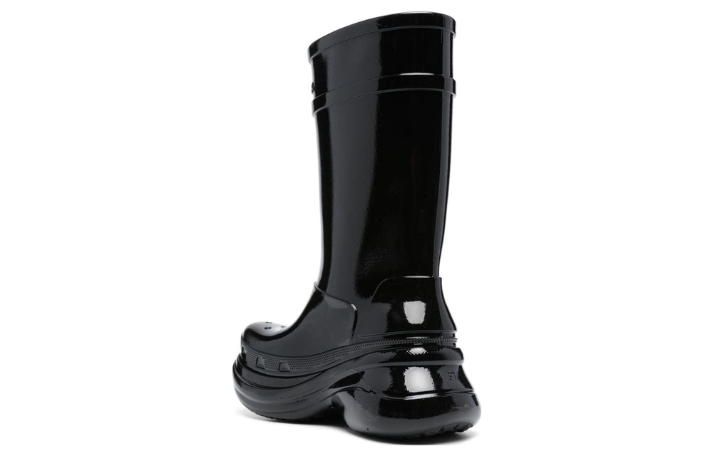 Balenciaga Crocs X Balenciaga Patent Finish Boots "Black" Women"s