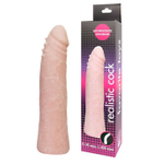 Гнущийся фаллоимитатор телесного цвета Realistic Cock - 20 см. (Цвет: телесный)