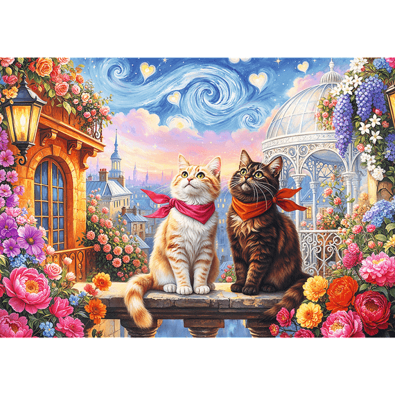 Pazl \ Puzzle \ Пазлы Puzzles - "500" - Purrfect Love