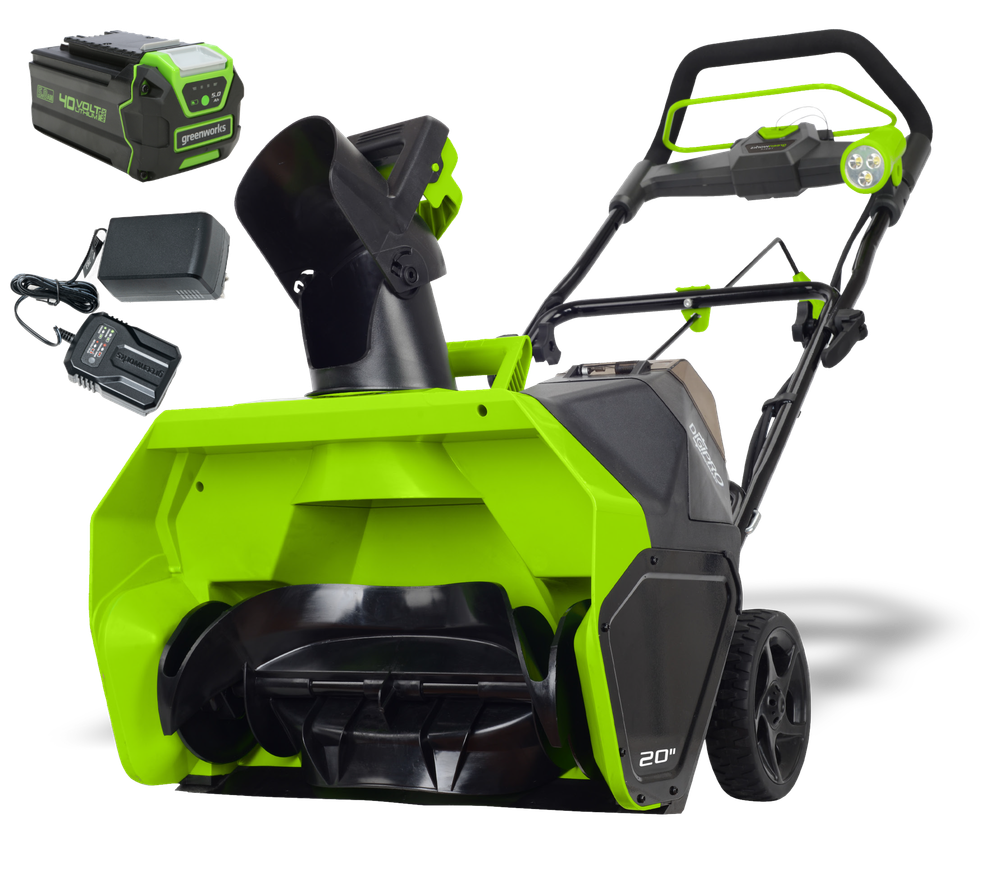 Аккумуляторный снегоуборщик Greenworks GD40STK5, 40v, 51 см,2600007UG, АКБ 5 А·ч и ЗУ
