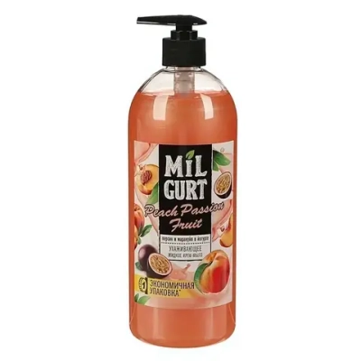 Мыло жидкое MILGURT персик и маракуйя в йогурте 860 г