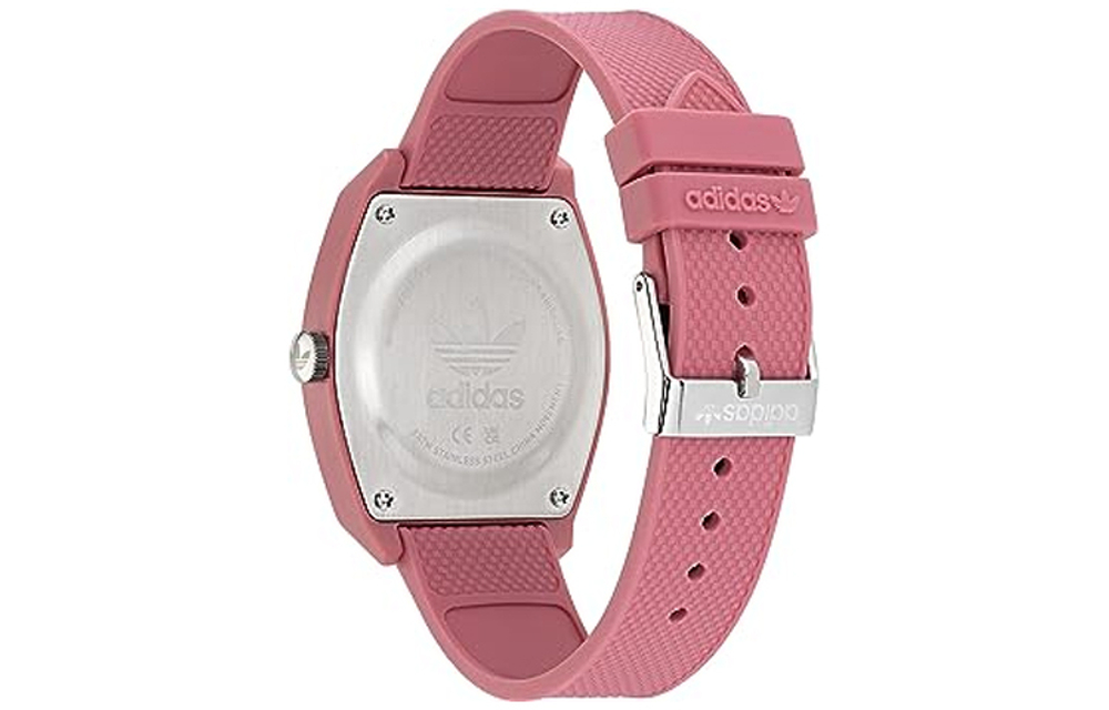 Adidas Originals STREET Wrist Watch Quartz Movement Resin Strap 38mm Pink Watch Dial Men"s Watches 50m Water Resistant