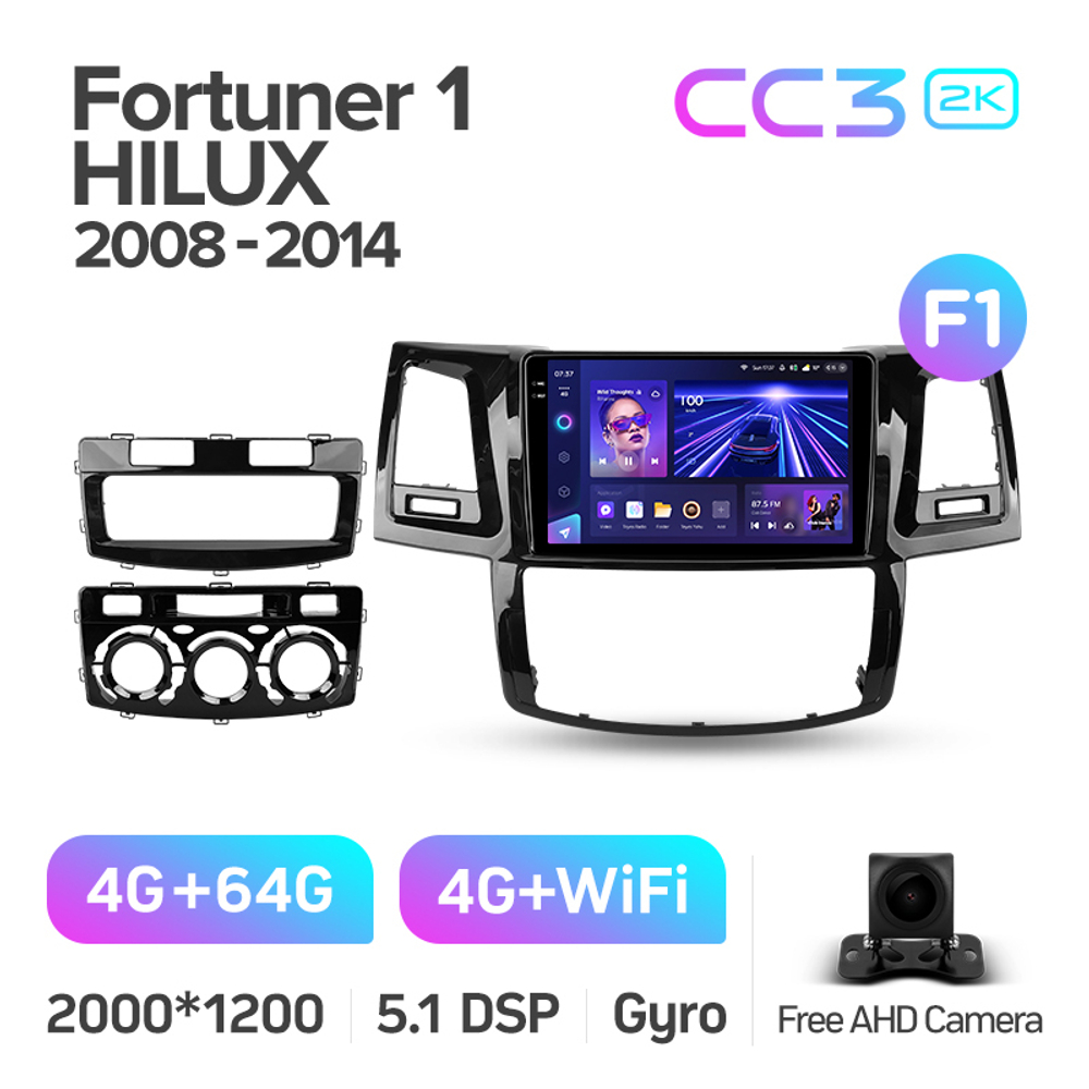 Teyes CC3 2K 9"для Toyota Fortuner 2008-2014
