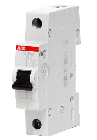 Автомат ABB SH201L 1П 10А-С 4,5кА 06373
