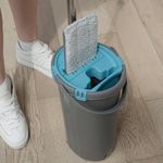 Комплект для уборки: швабра, ведро 8 л/7 л двухкамерное с отжимом, насадка, LIGHT MOP, MILEY, 901-618
